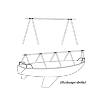 Dekkstativ i aluminium m/bag 7,5 meter Passer til båter fra 19 til 25 fot